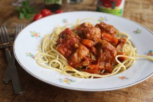 recept spaghetti met gehaktballetjes 