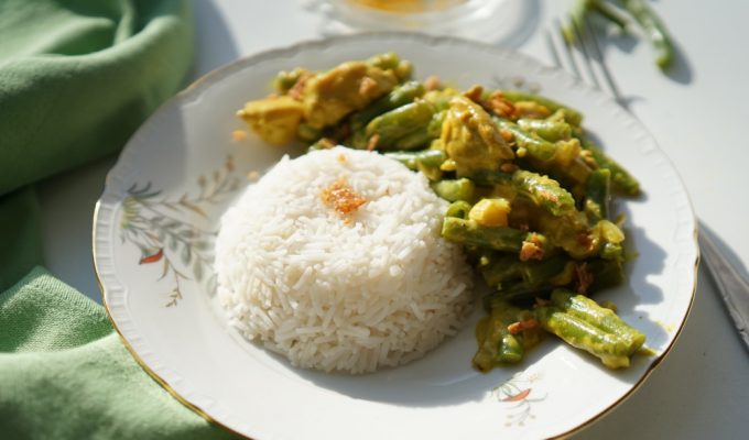 zelf roti kip met boontjes en rijst maken