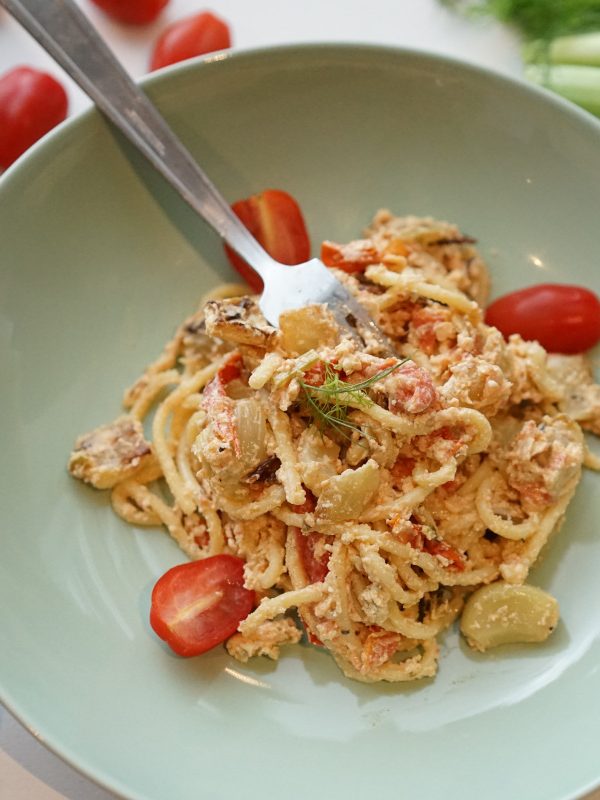 feta pasta van tiktok met tomaat