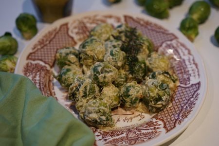 Recept voor spruitjes in mosterd-roomsaus