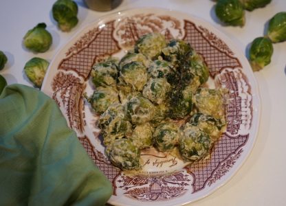 Recept voor spruitjes in mosterd-roomsaus